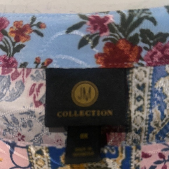 Floral Patchwork Women's Top JM Collection - Picture 3 of 5